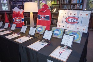 Silent auction Hockey Table in the Reading Room